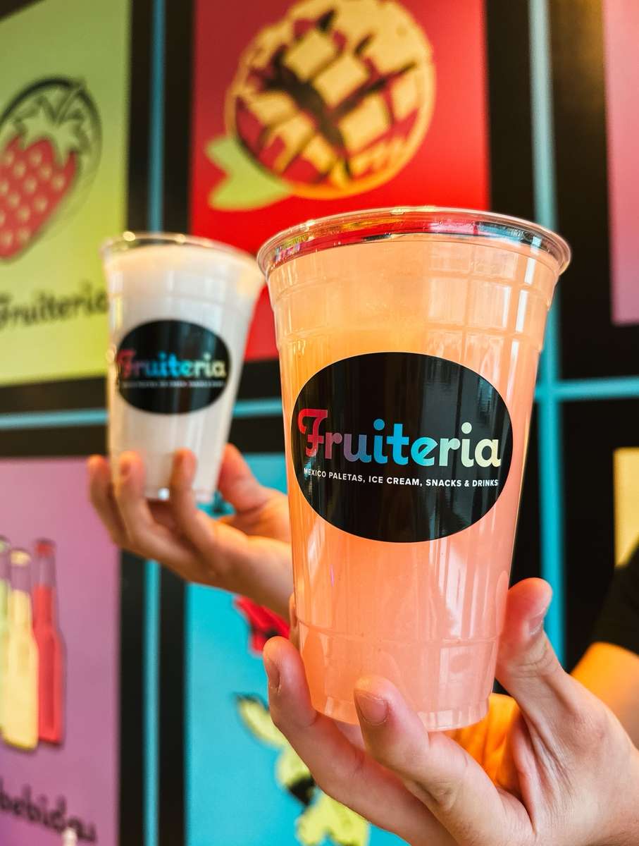 Two fruity iced drinks
