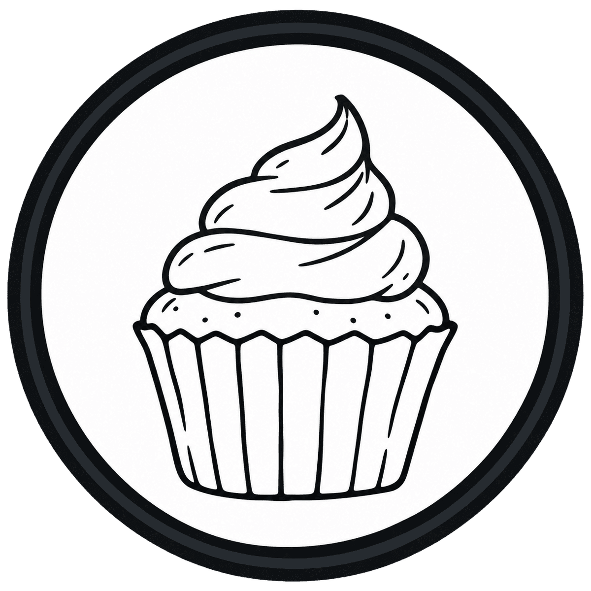 Tall swirl cupcake icon