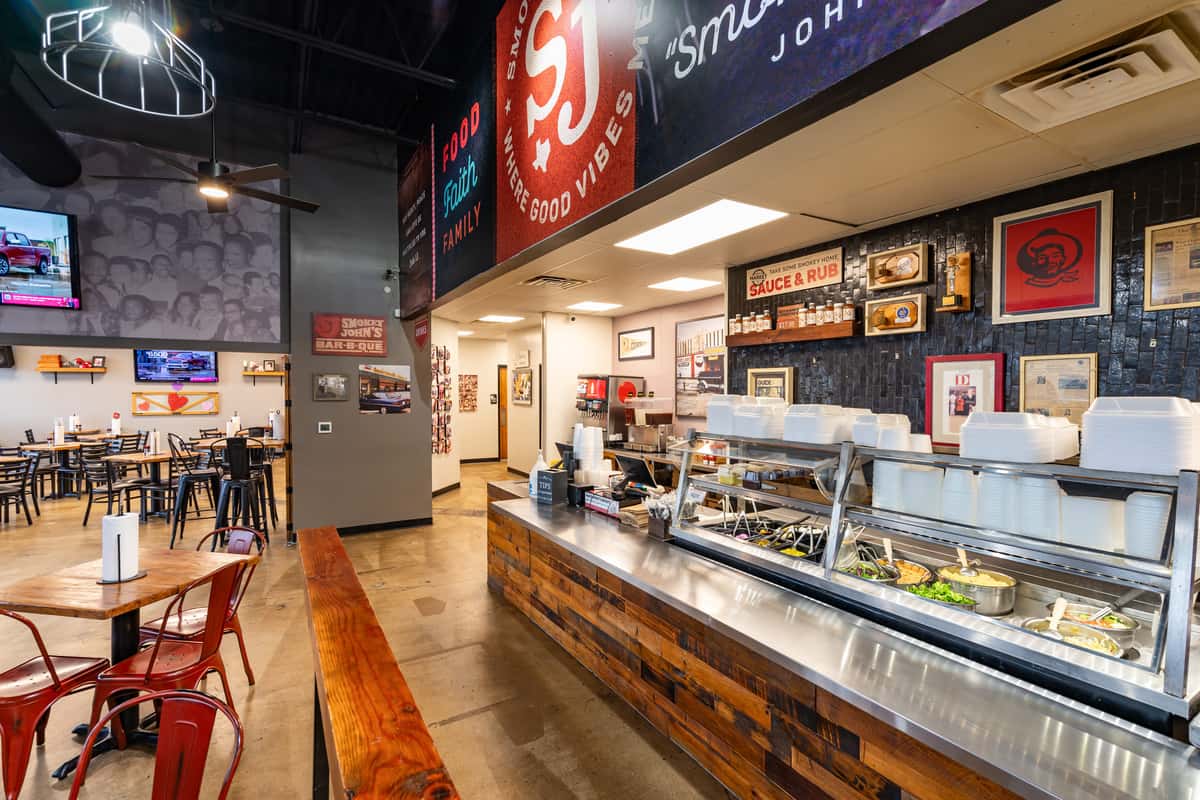Smokey John's front counter
