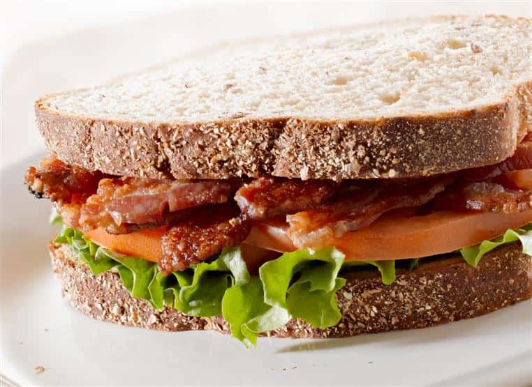 bacon, lettuce, tomato sandwich