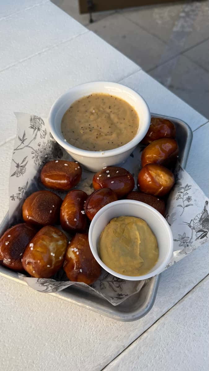 Pretzels and Mornay Sauce