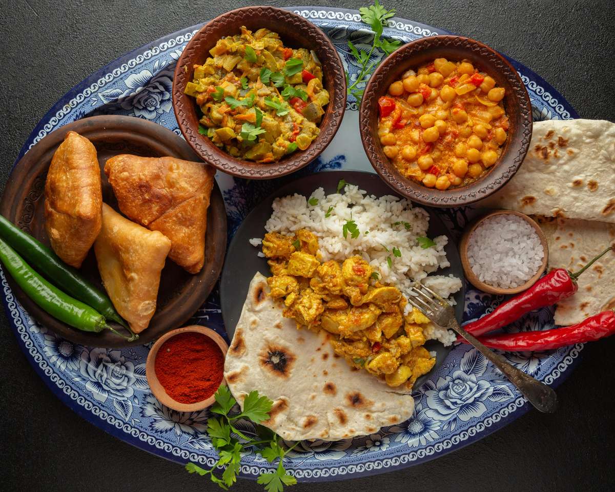 Platter of Indian Cuisine