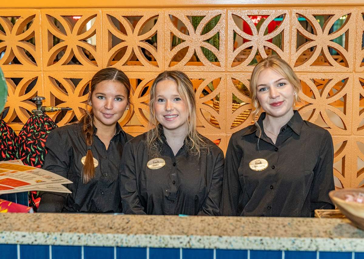 Smiling team members