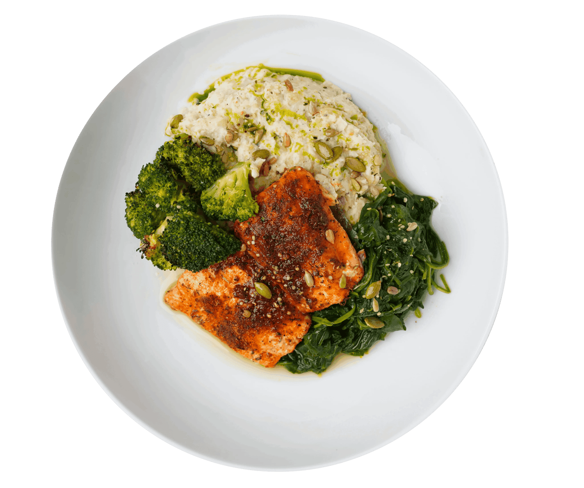 Salmon with Veggie Mash