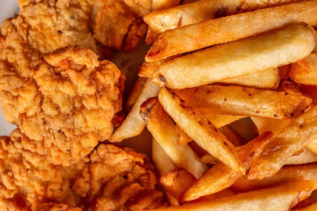 chicken tenders and fries