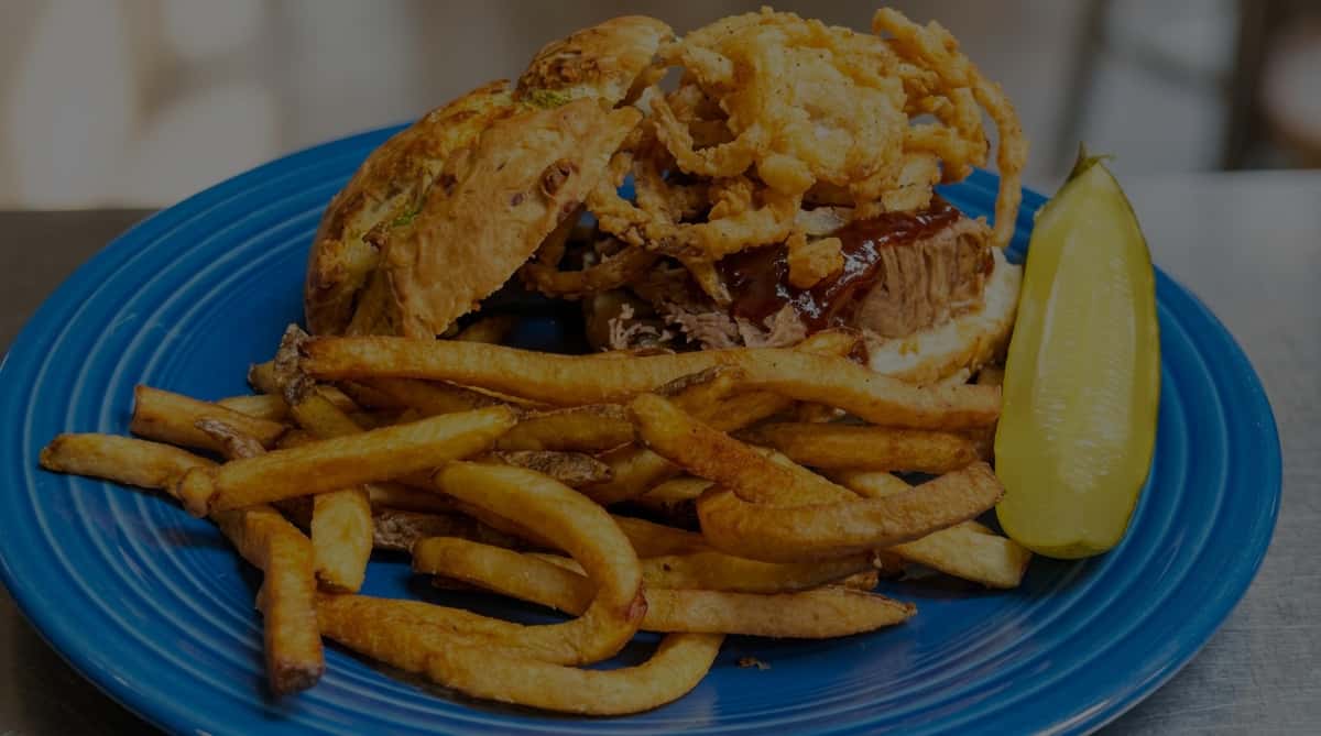 fries and burger dimmed