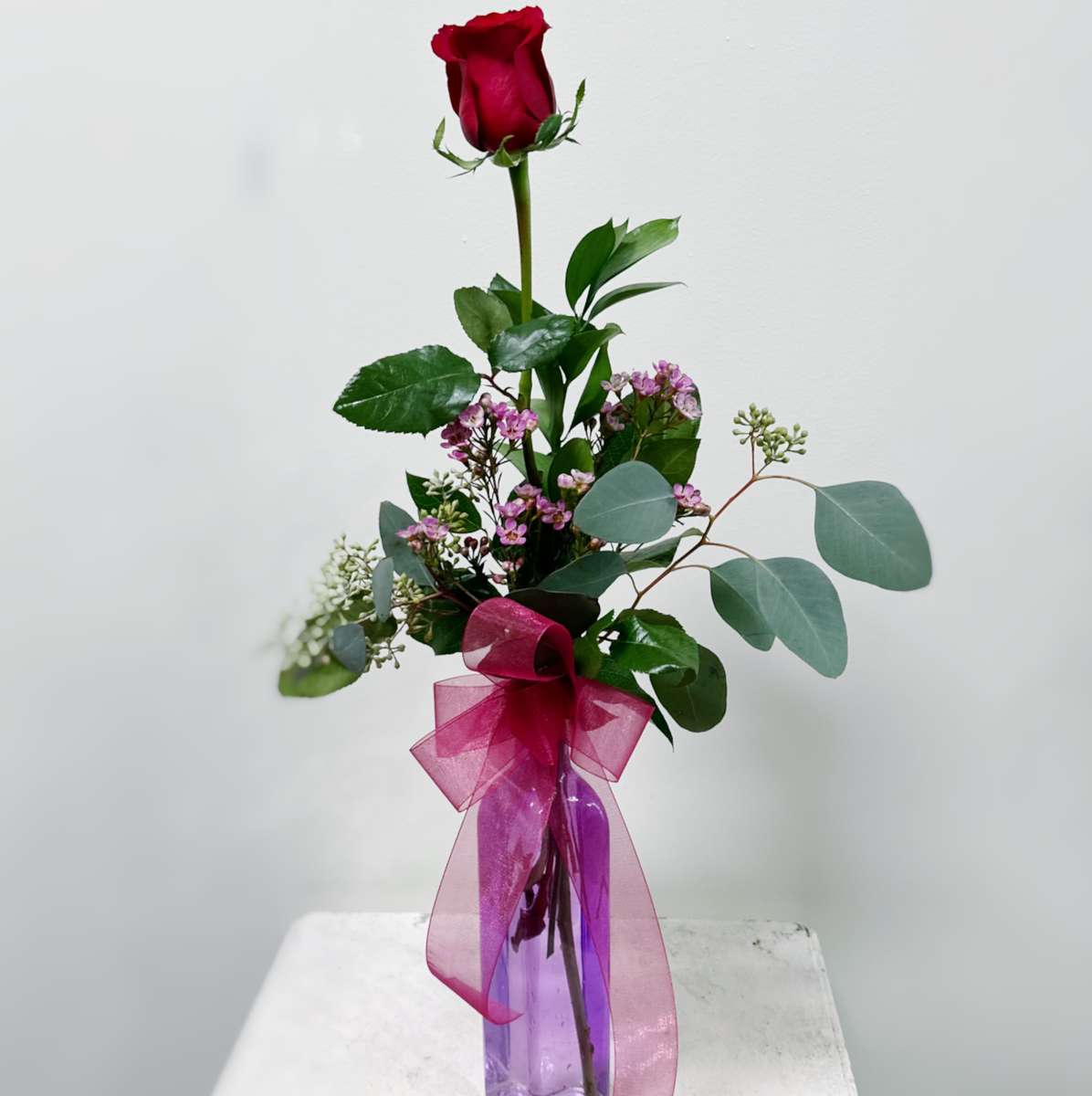 Single Rose in Vase