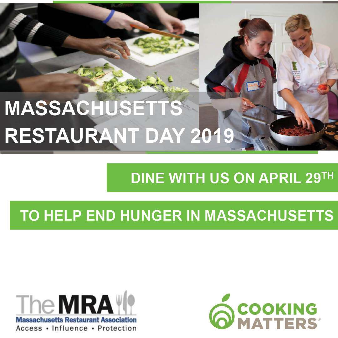 Massachusetts restaurant day 2019 - dine with us on april 29th to help end hunger in massachusetts 
