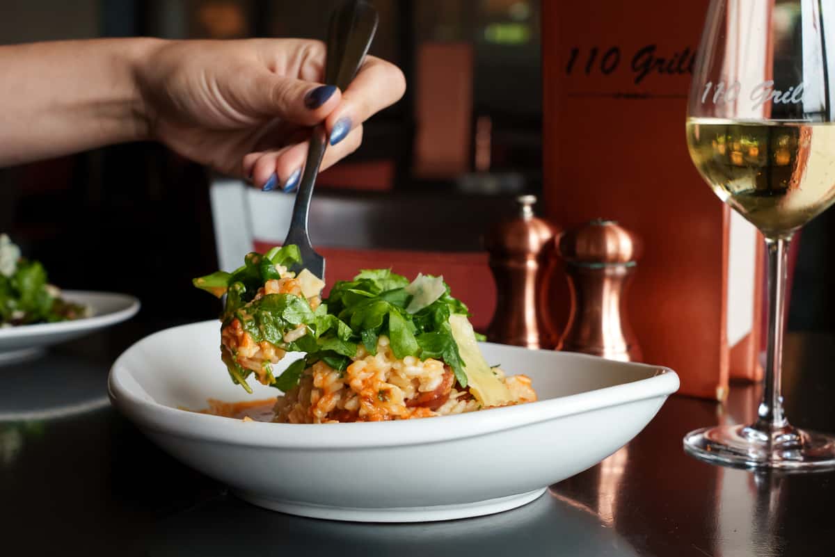 shrimp & chorizo risotto