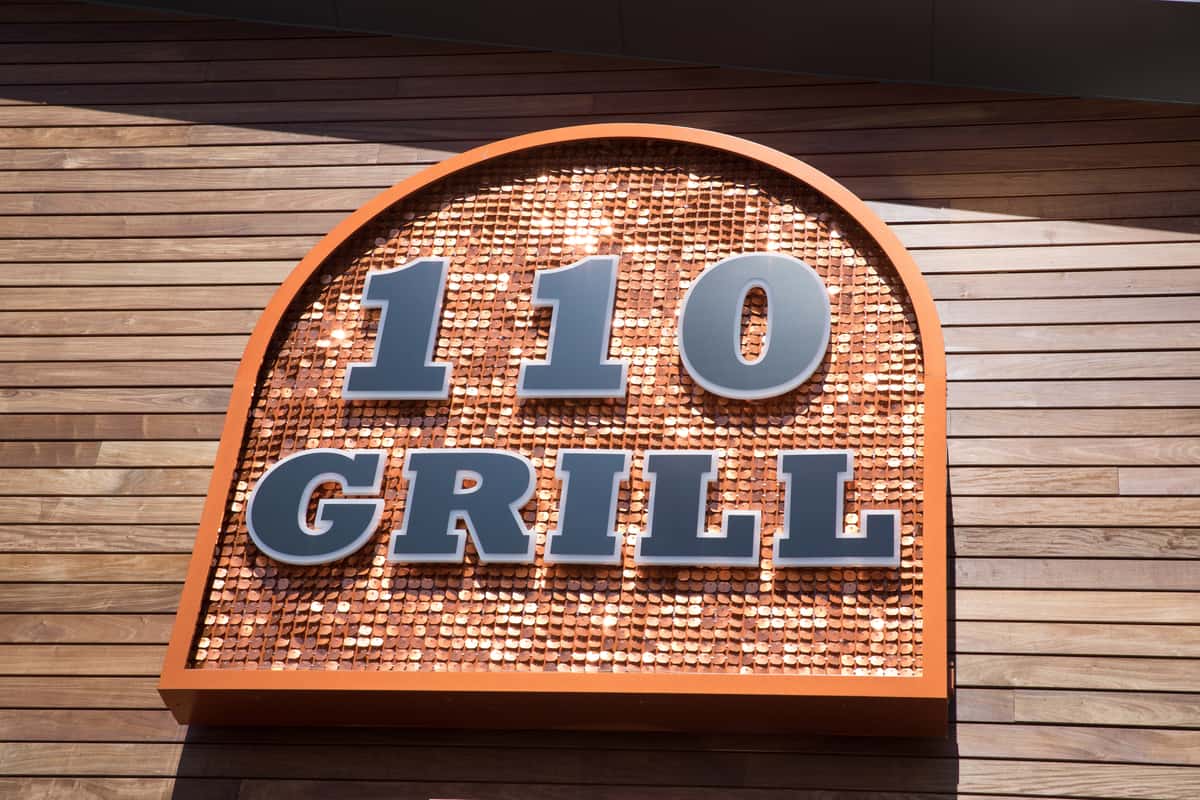 110 Grill sign