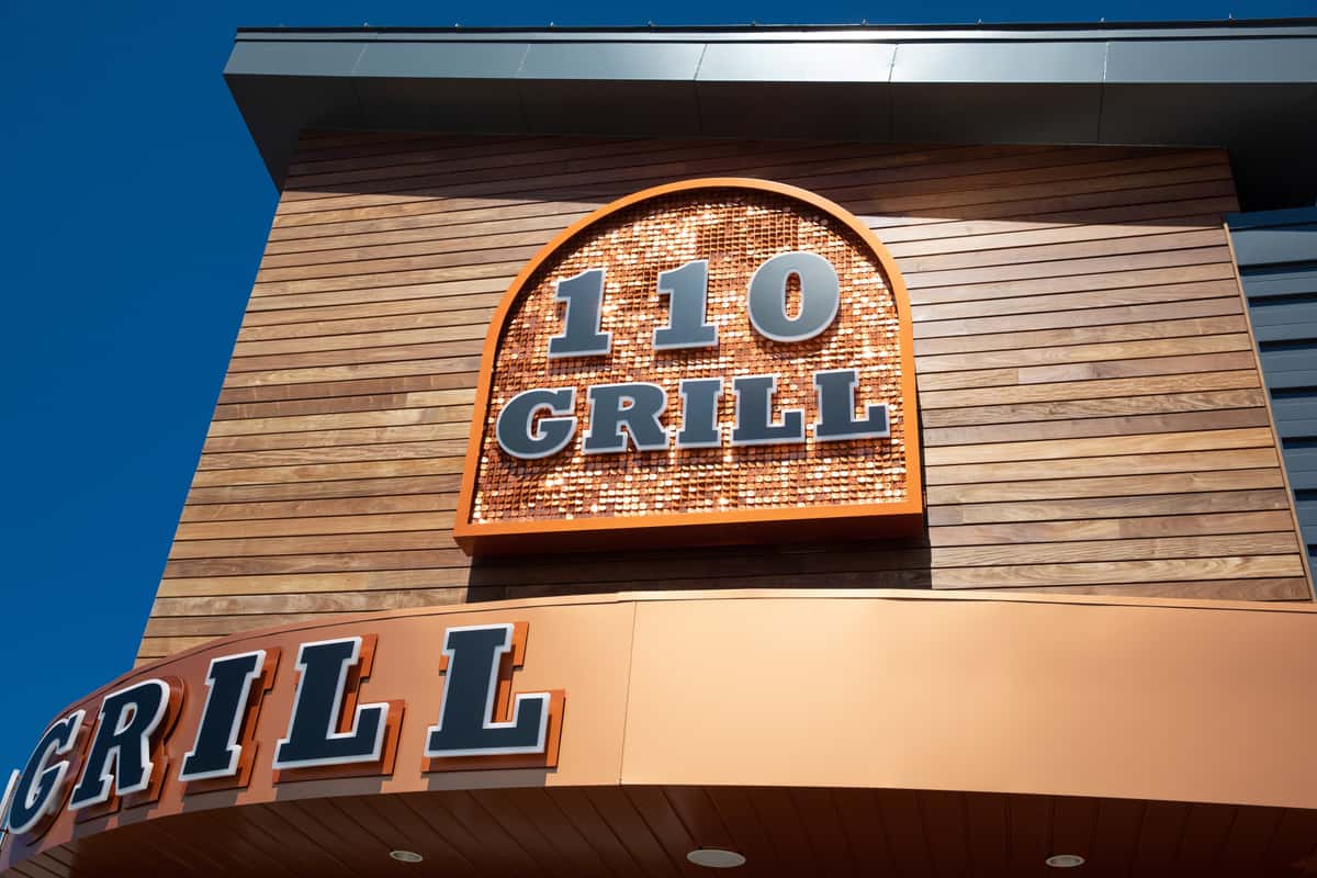 110 Grill Restaurant Sign