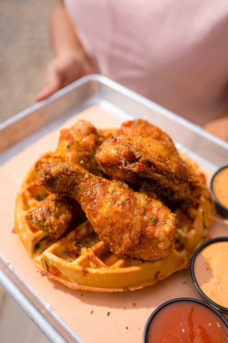 Chicken and waffles