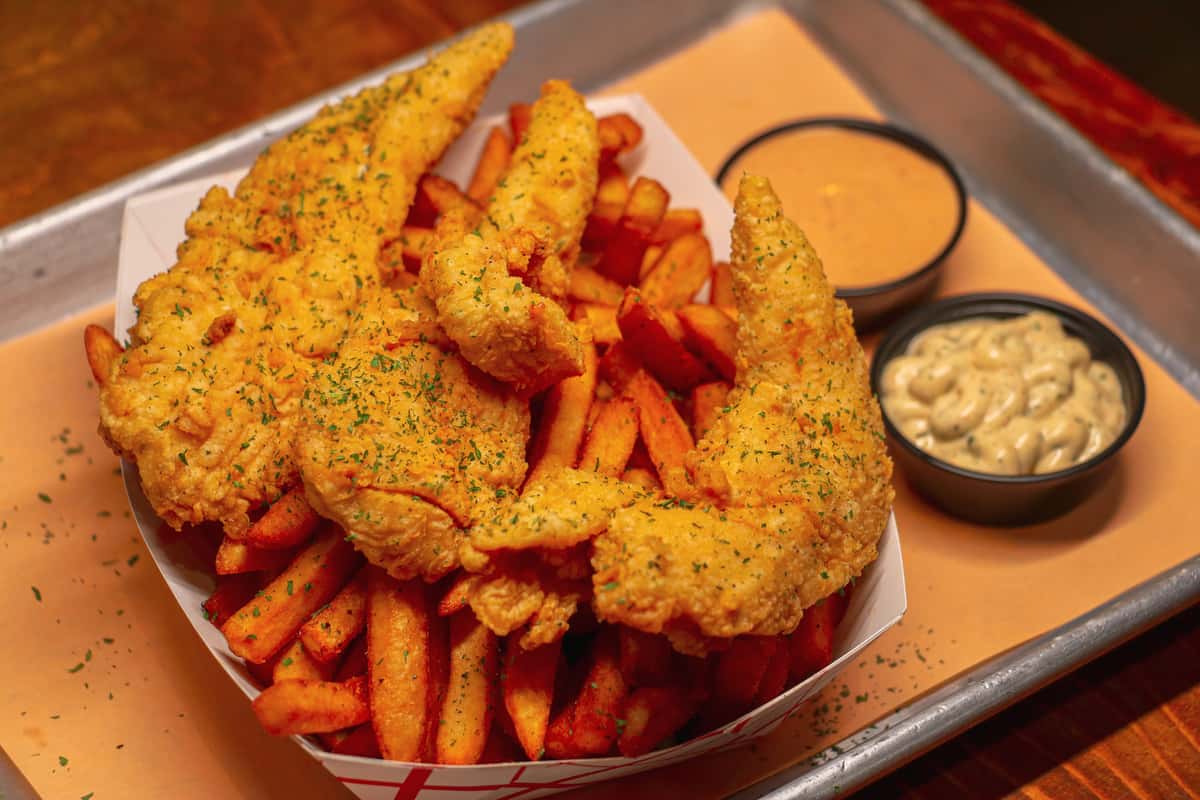 Chicken and fries