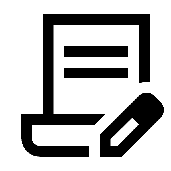 Paper with pencil icon
