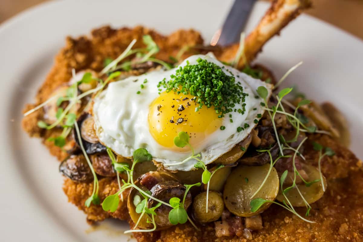 Pork chop schnitzel