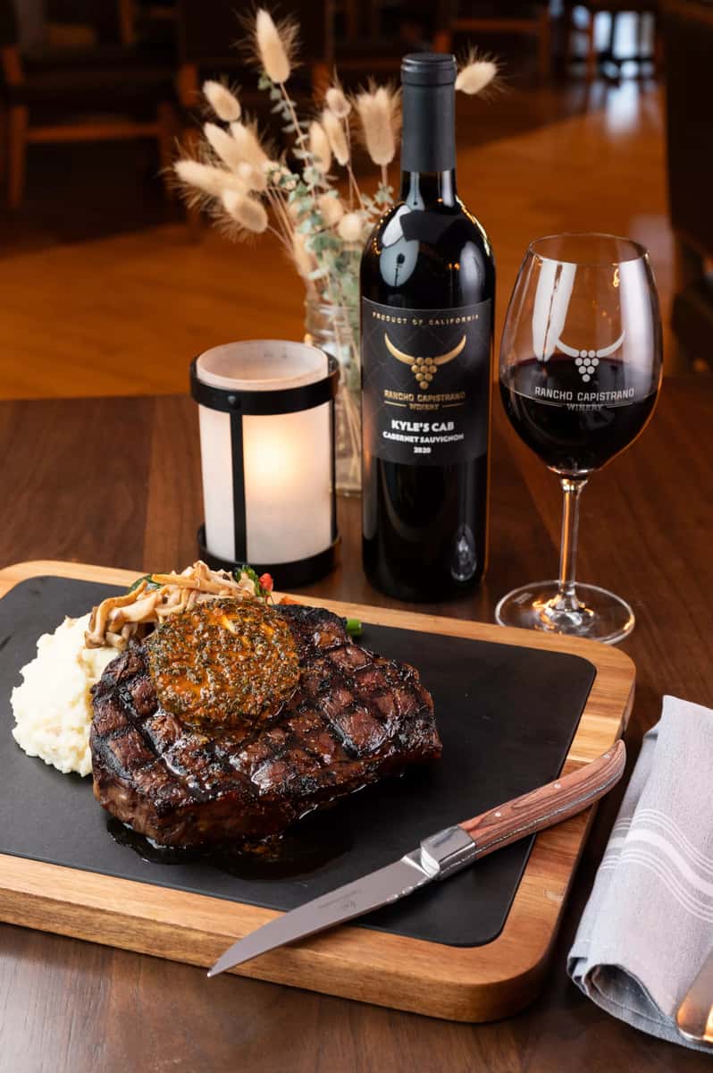 Ribeye & Wine