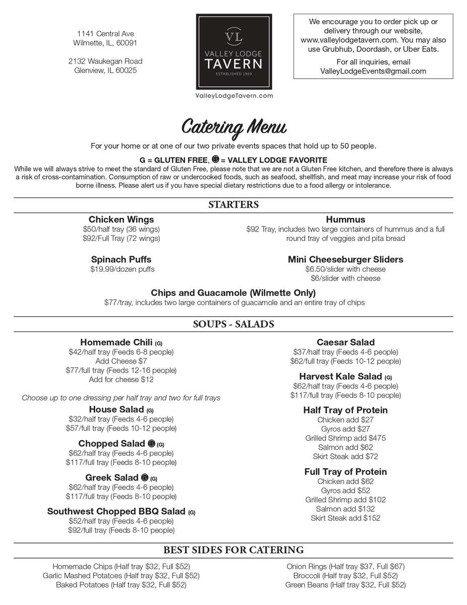 Catering Menu