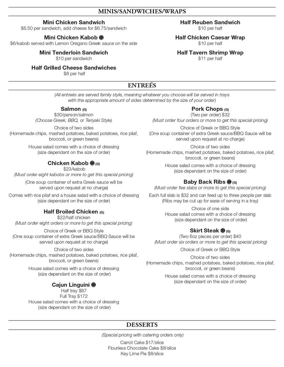 Catering Menu