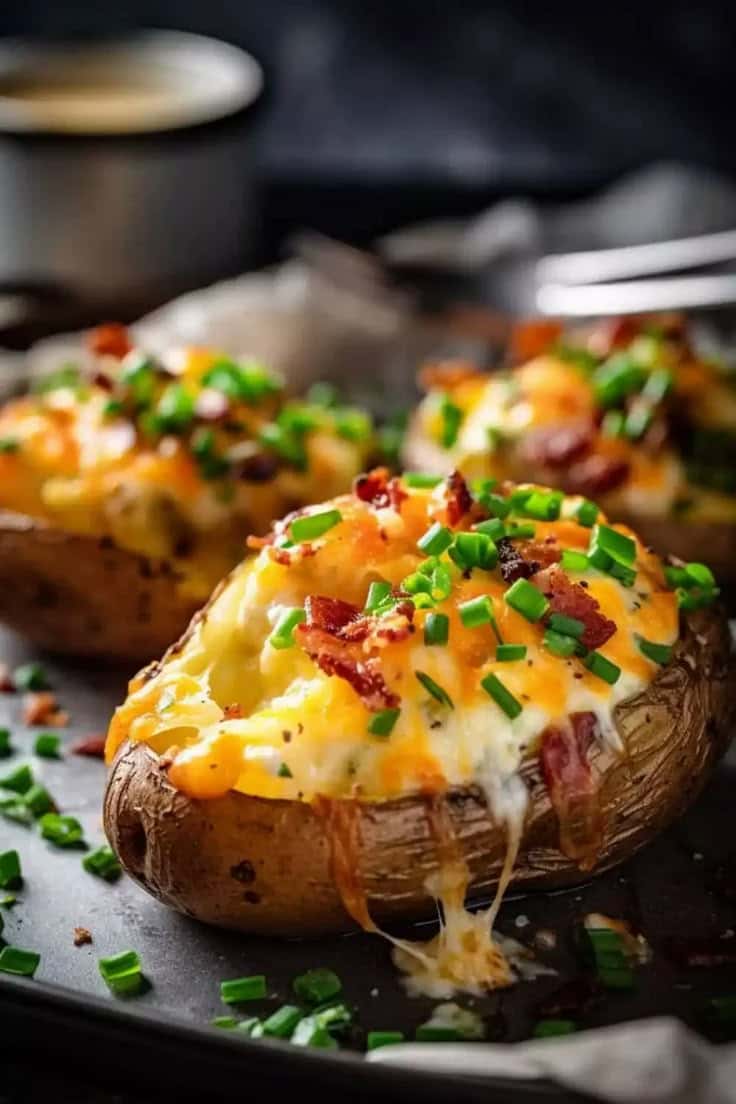 Vegan Veggie Stuffed Baked Potatoes Vegan Baked Potato Caramelized