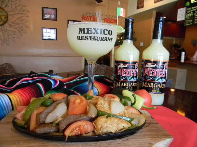 Drinks and fajitas