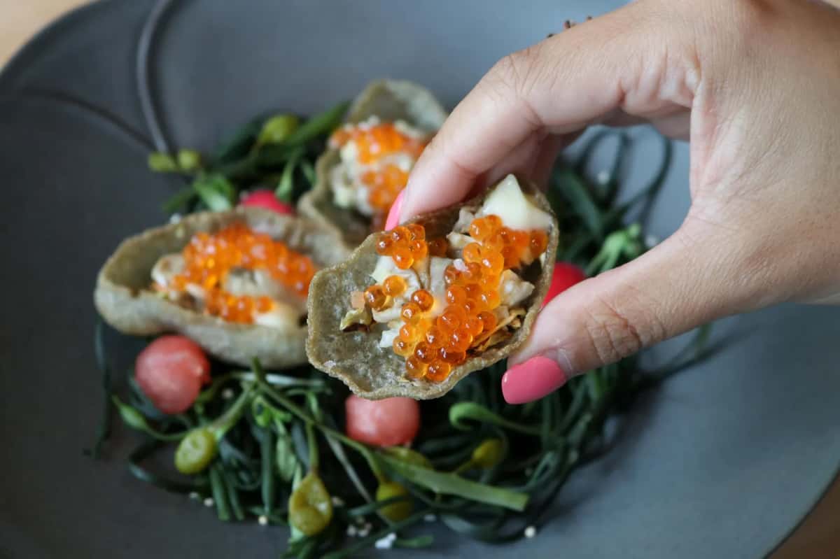 Soft shell oysters at Zaranda, a Las Californias restaurant in Downtown Houston shot by Paula Murphy