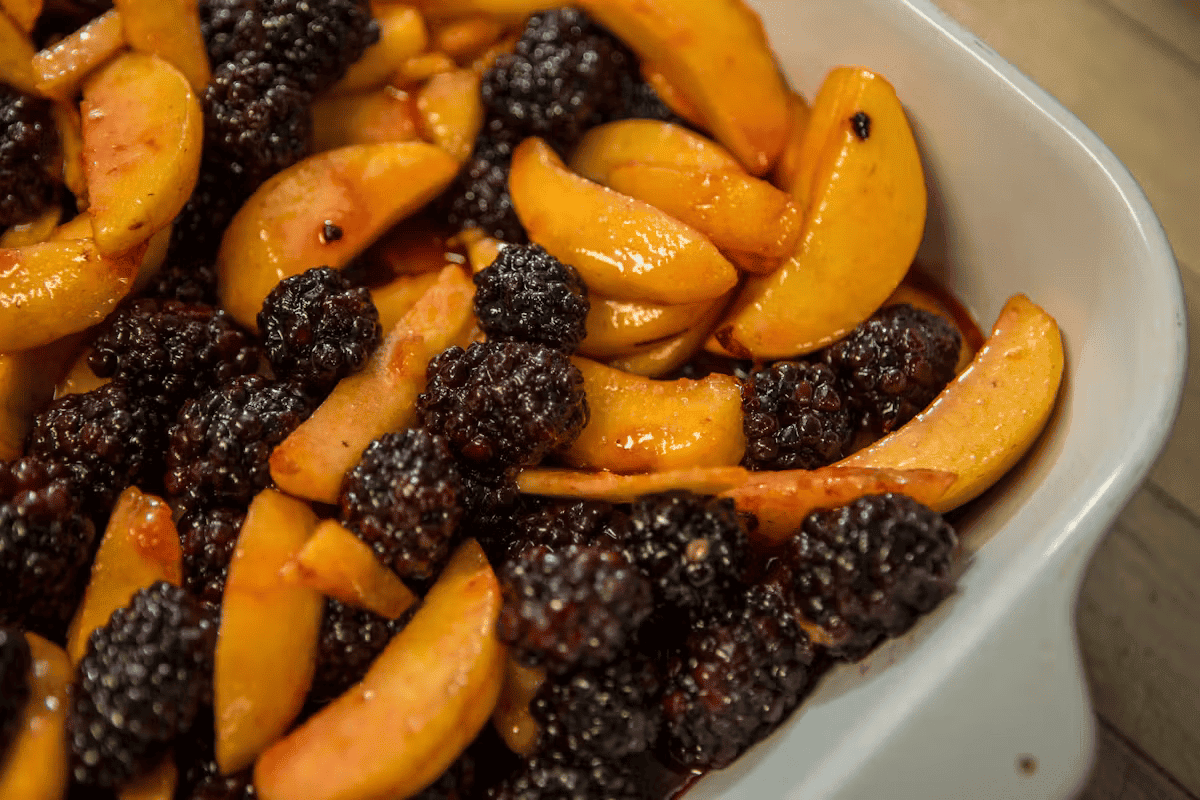 Blackberry and Peach Cobbler
