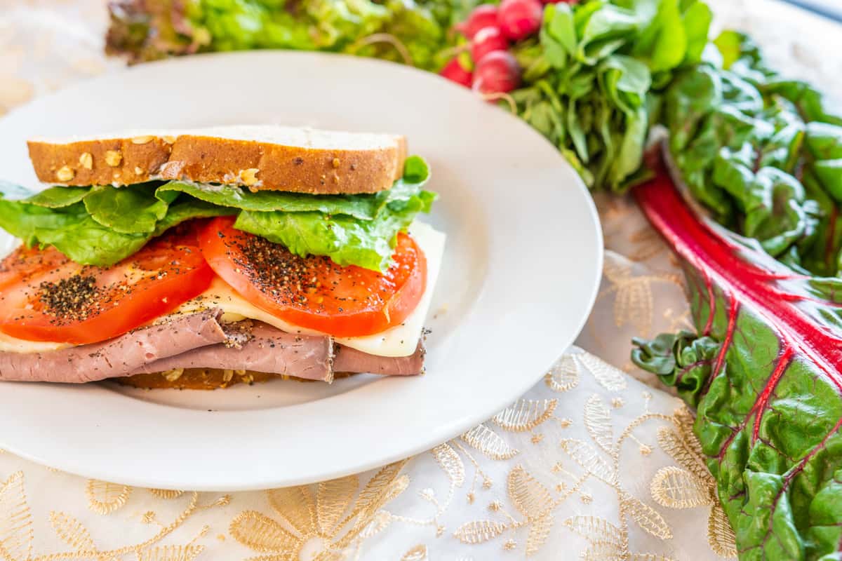 Roast Beef & Cheddar sandwich