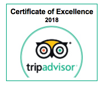 Trip Advisor 2018 Certificate of Excellence