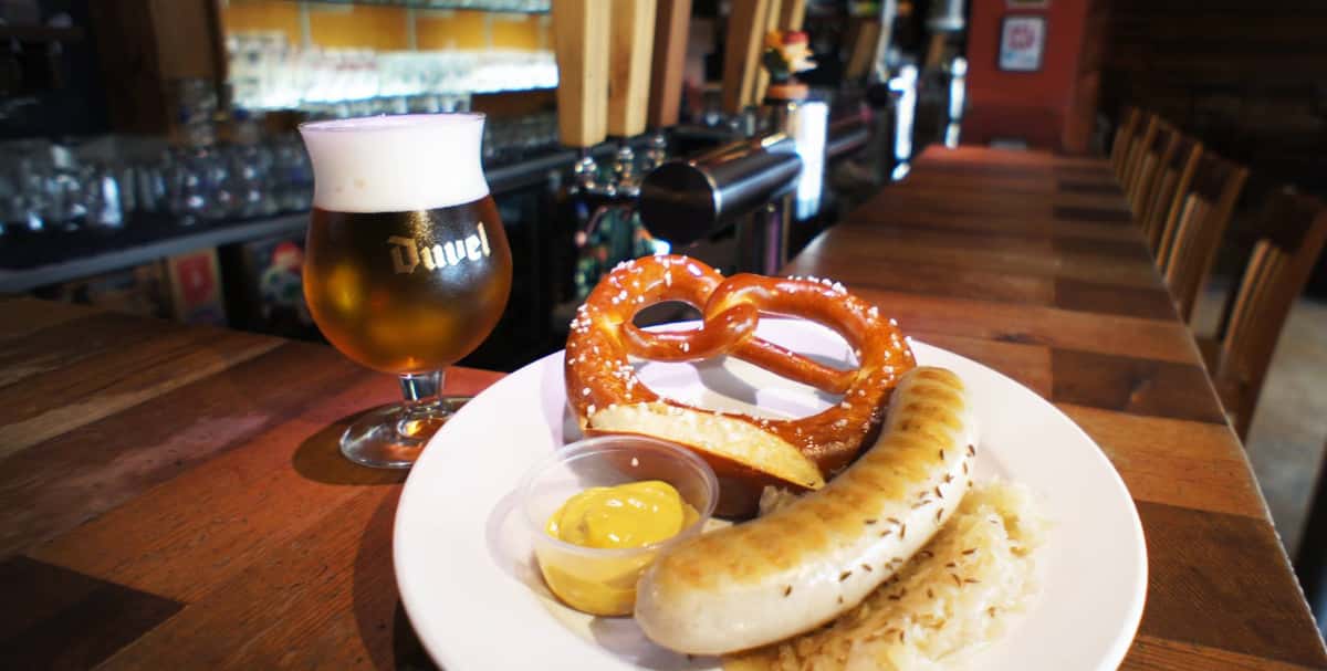 belgian pretzel and beer
