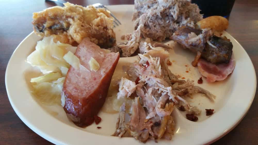 various meat on a plate