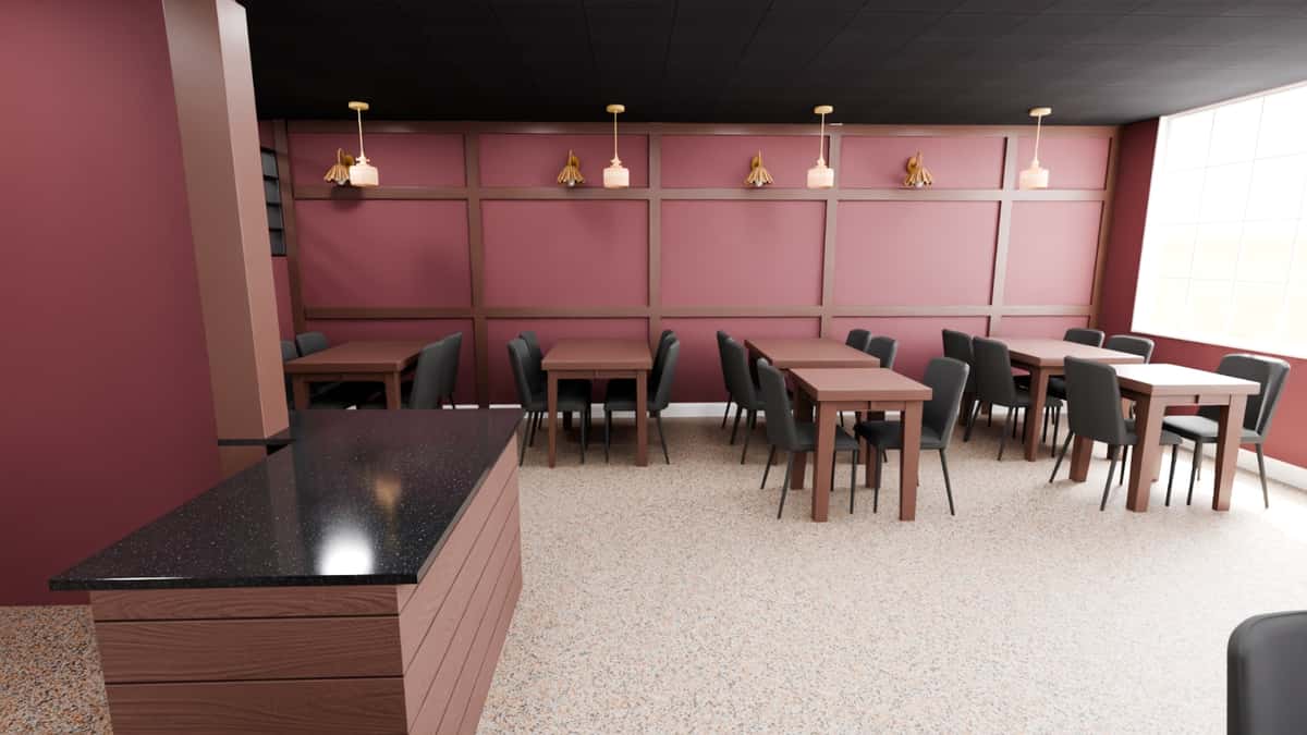 Interior of Southern Harvest dining area