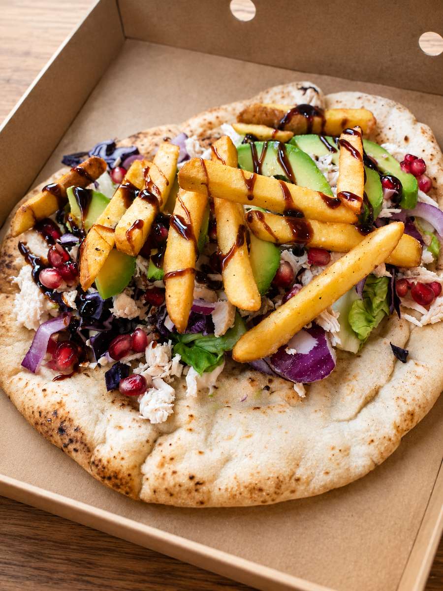 Chicken Avocado Flatbread AI