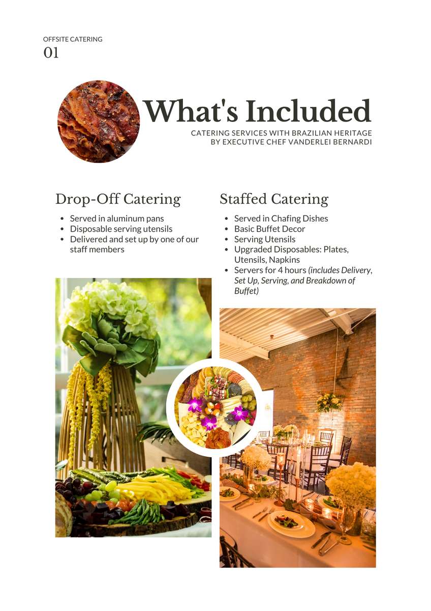 3 Whats Included - Catering Menu