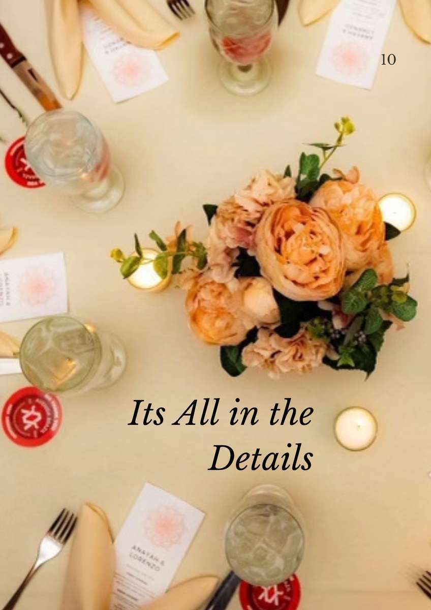 Private Dining Menus Page - Its All in the Details