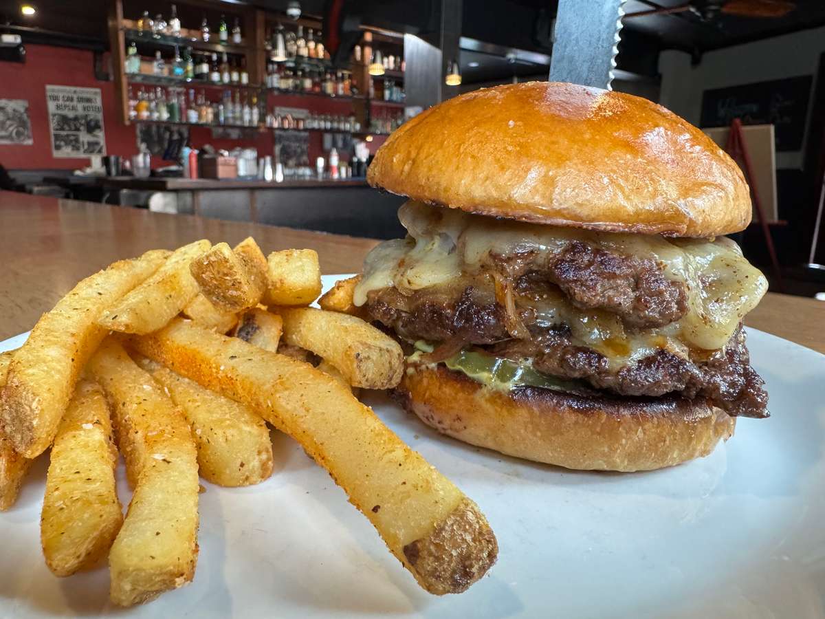 Burger and fries