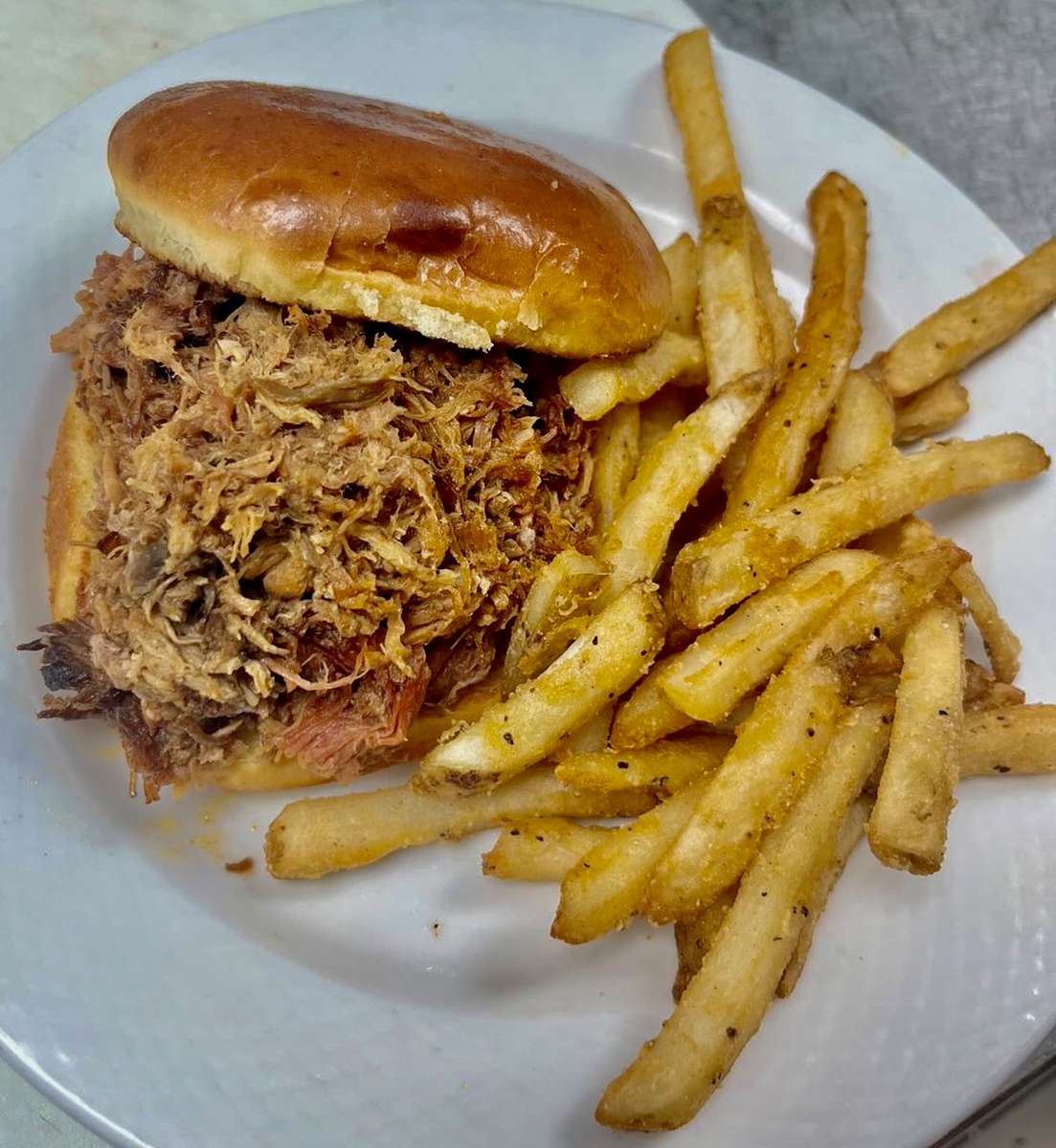 Pull Pork Sandwich Electric Palm Restaurant American