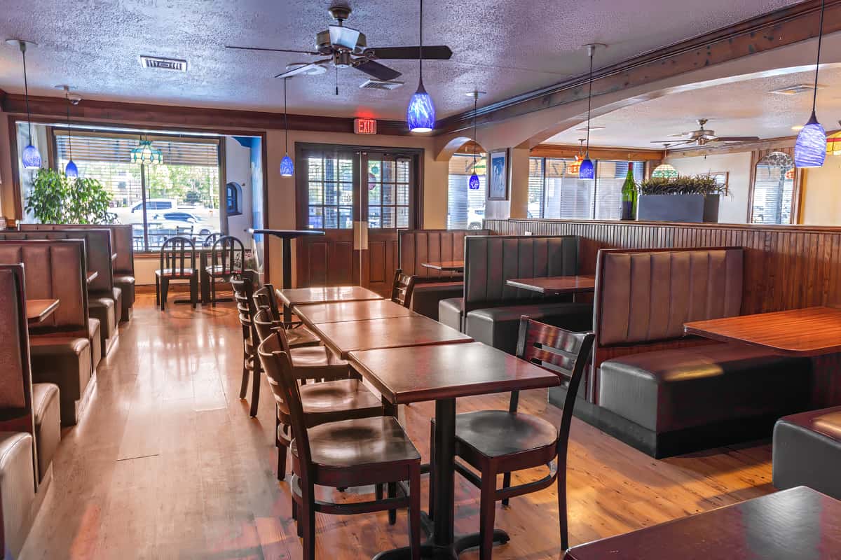 Interior restaurant dining space