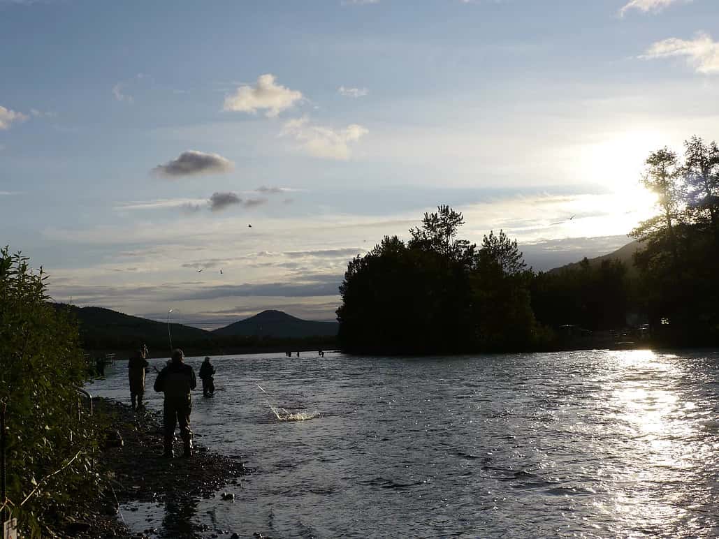 fishing by the river