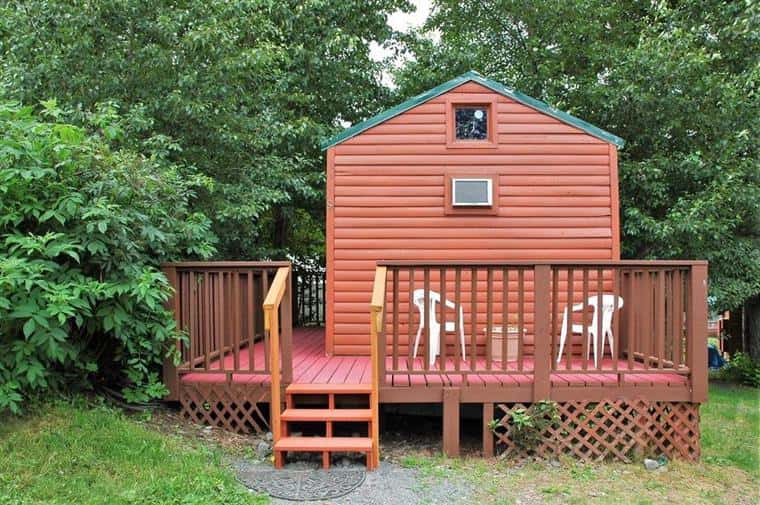 Cedar Chalet back porch