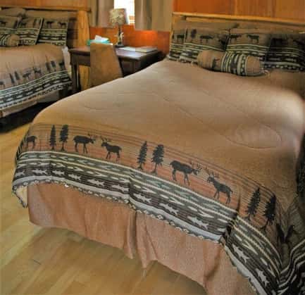 fir log cabin bed