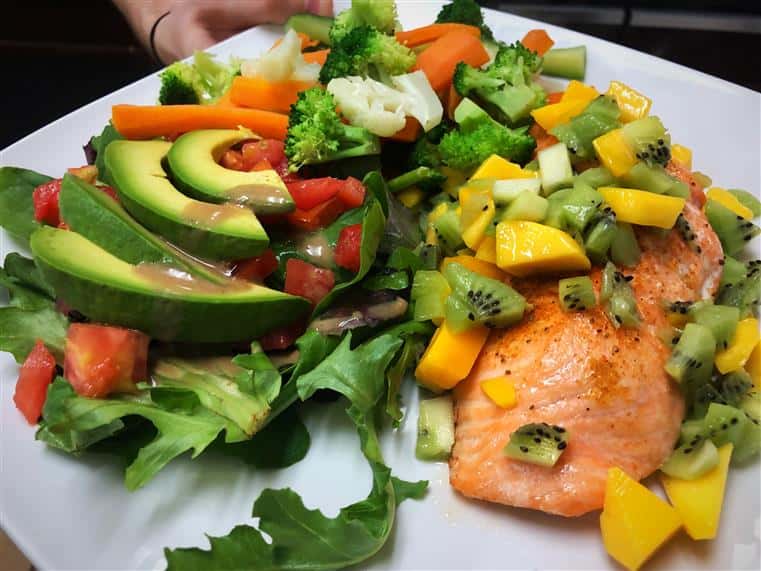 marinated salmon fillet platter