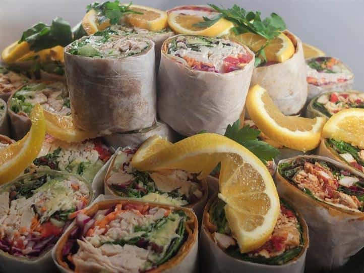 tray of wraps