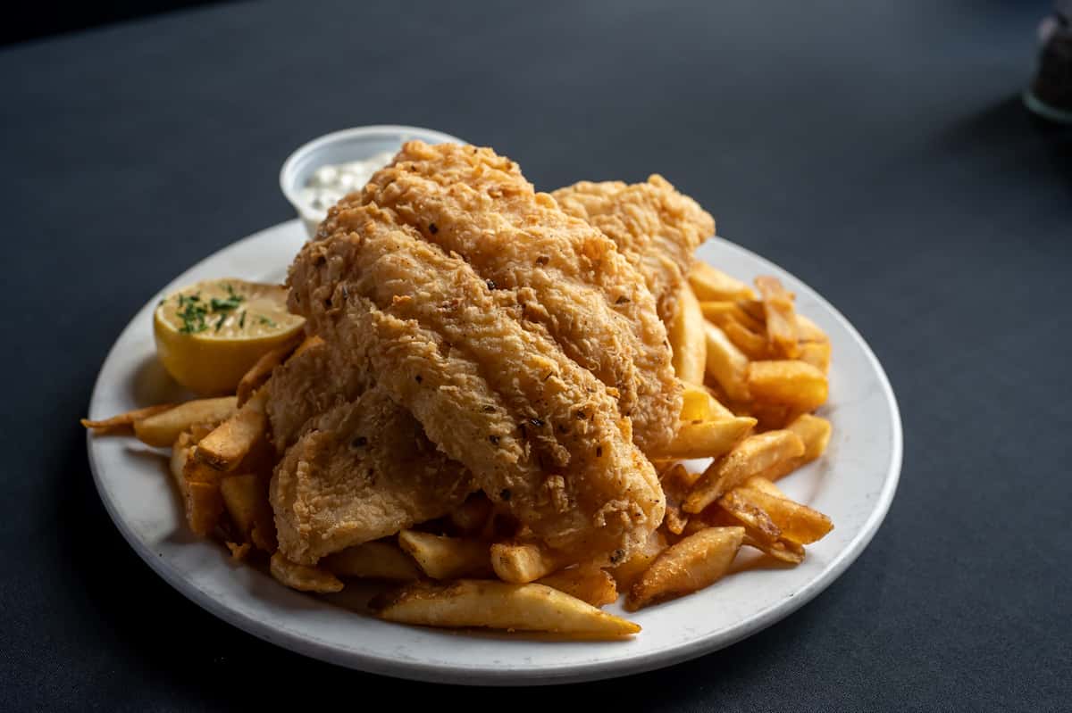 Fried Catfish served with fries