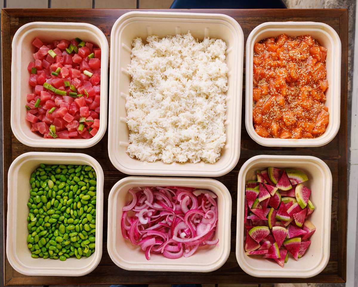 catering displayed on a table