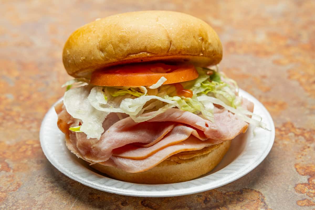 Hot Smoked Ham Sandwich