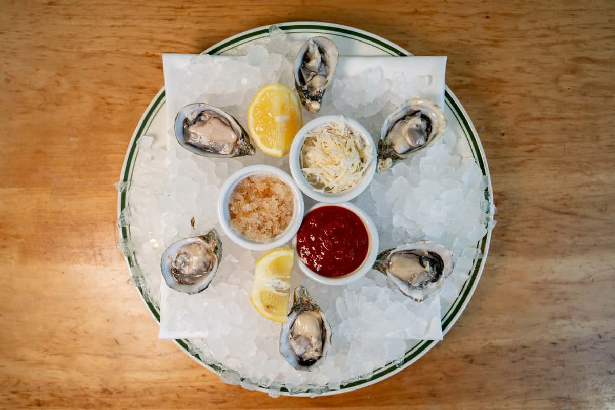 oysters on a platter