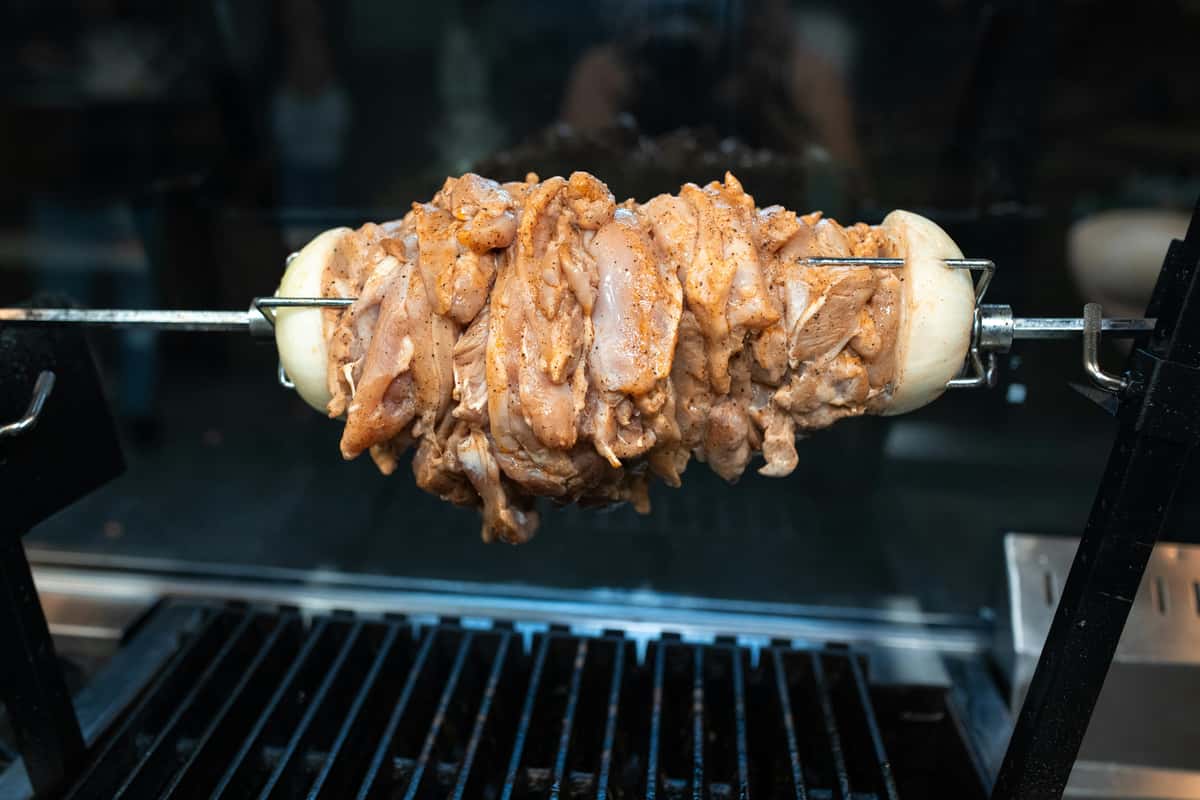 Shawarma being cooked