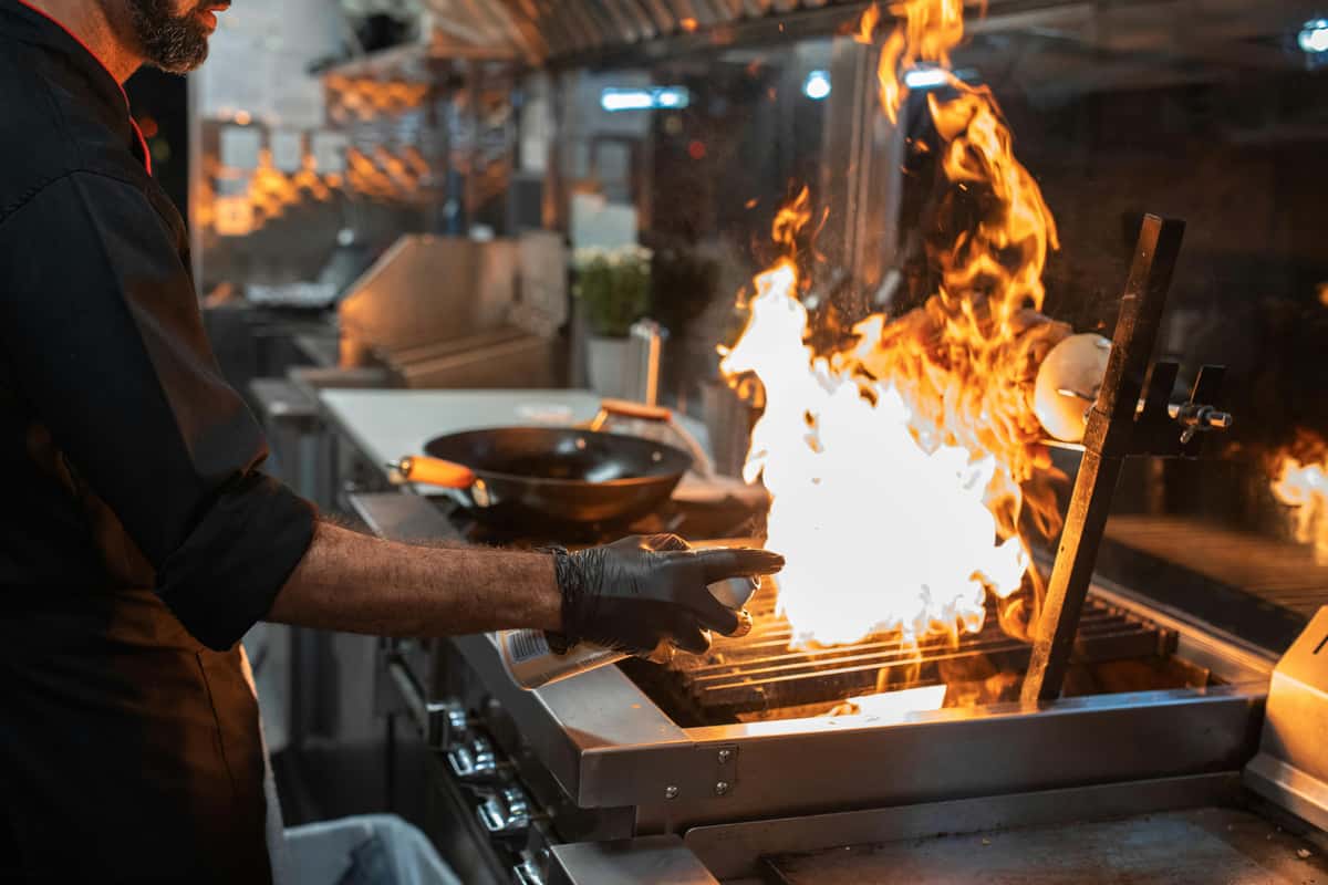 Flame in the kitchen