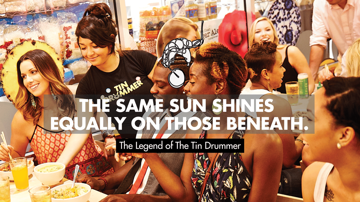 The same sun shines equally on those beneath.