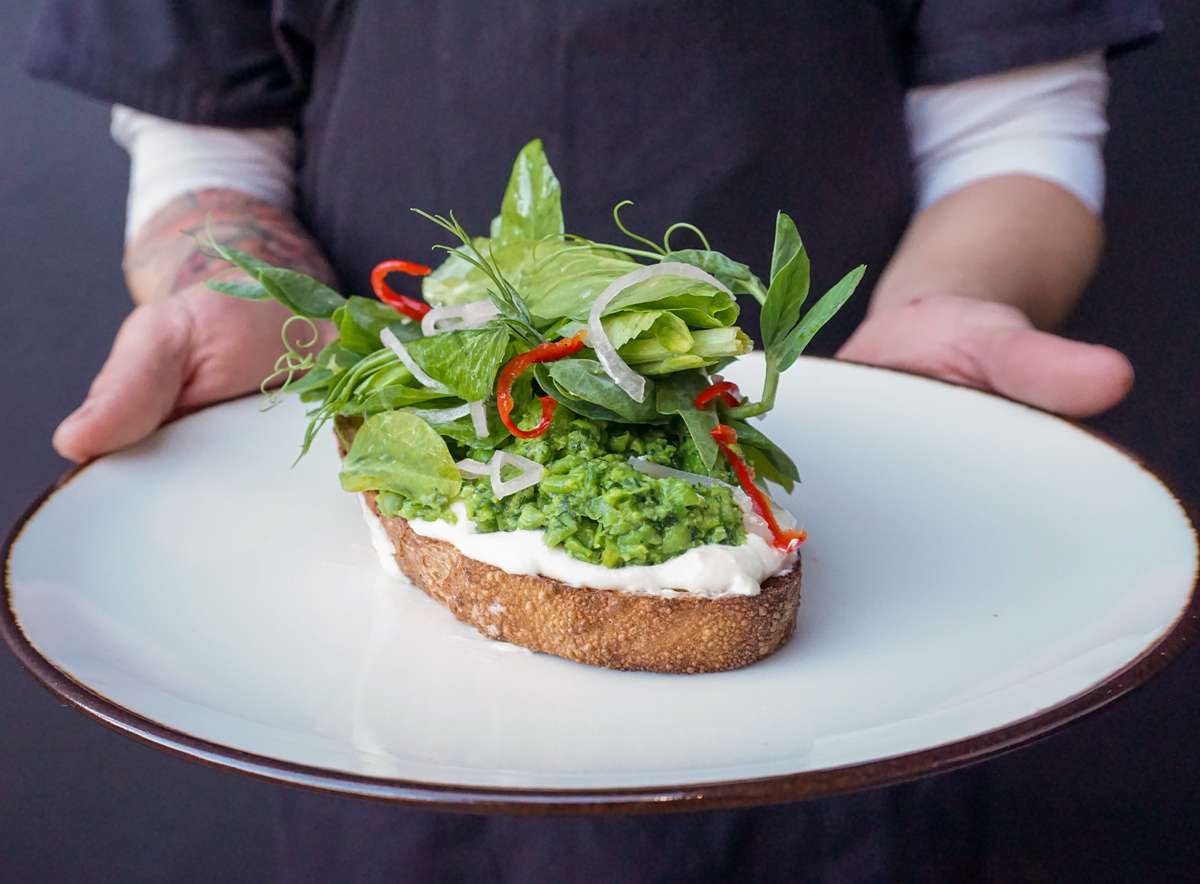 English pea toast